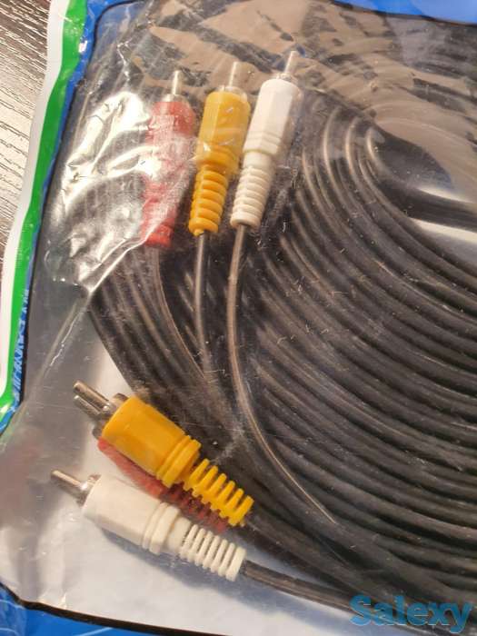 Кабель DVD AV-3RCA-3RCA, AM-AM три тюльпана шнур провод ДВД, фотография 2