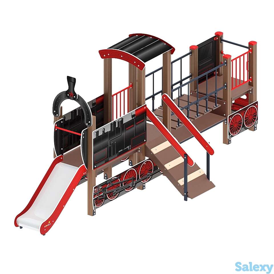 Детский игровой комплекс «паровозик» дик 1.03.5.01-12 h=750, фотография 1