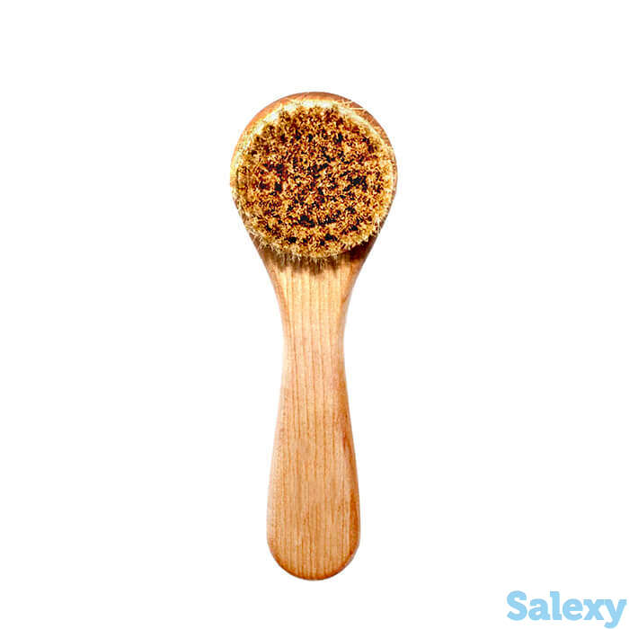 Щётка для сухого массажа лица sifo - круглая на ручке без ремешка, фотография 1