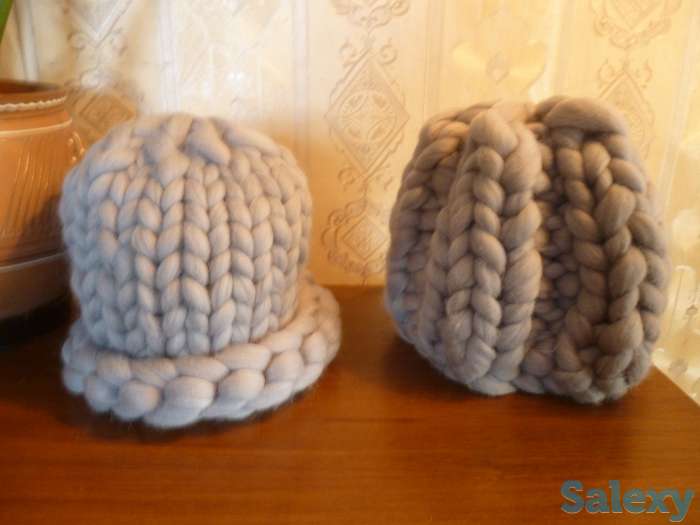 Модные , красивые ,объёмные , вязанные шапочки Хельсинки ., фотография 11