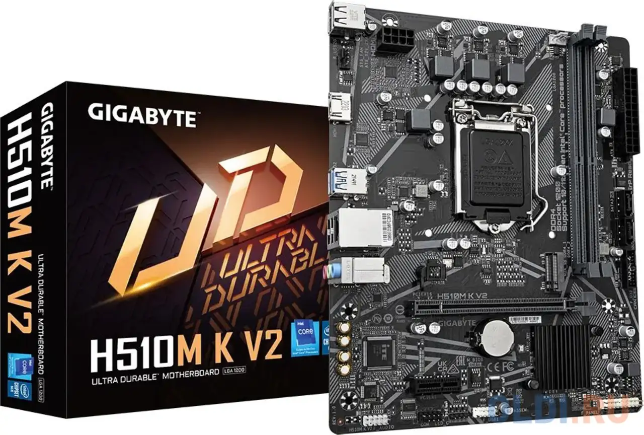 Материнская плата gigabyte h510m k v2 soc-1200 intel h470 2xddr4 matx, фотография 1