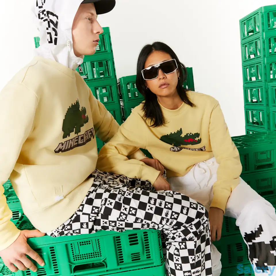 Мужской свитшот lacoste x minecraft unisex, фотография 1
