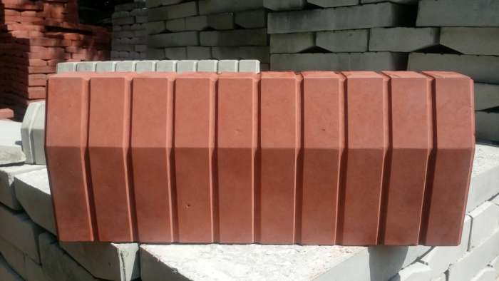 Поребрик садовый красный (большой), фотография 1