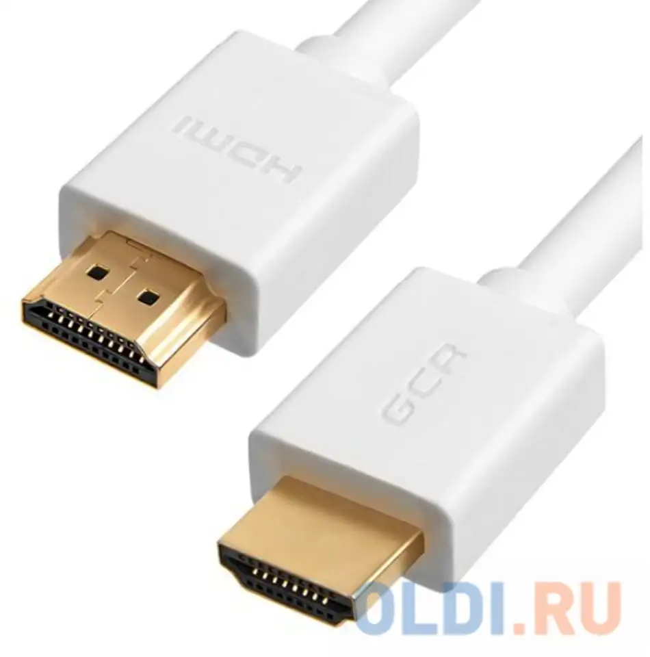 Кабель hdmi 3м green connection gcr-hm761-3.0m круглый белый, фотография 1