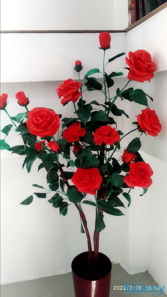 Куст розы искусственный декор, фотография 1