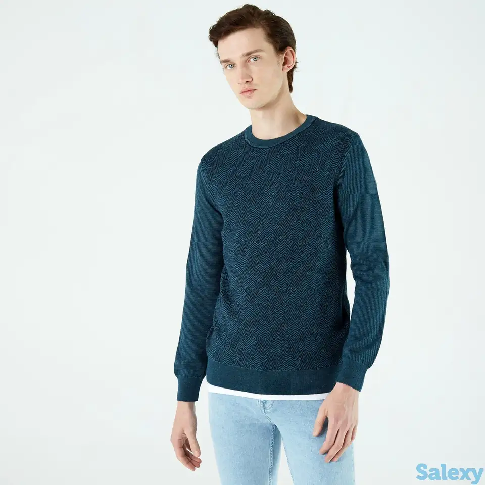 Мужской свитер lacoste regular fit с круглым вырезом, фотография 1