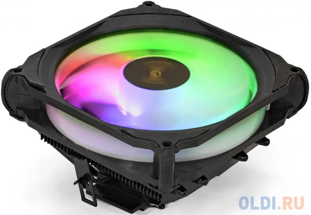 Exegate ex286158rus кулер exegate dark magic ee400xl-pwm.rgb (al black coating, 4, фотография 1