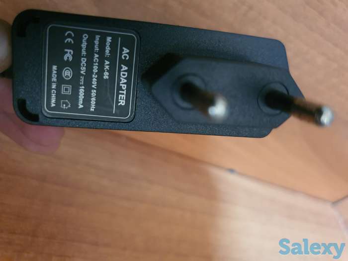 Зарядка с выходом мини USB Адаптор, адаптер 5V-1600mA блок питания, фотография 2