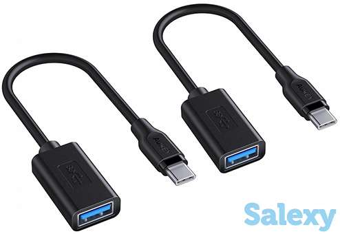 Комплект переходников aukey usb 3.0 to usb-c adapter cb-a26. черный, фотография 2