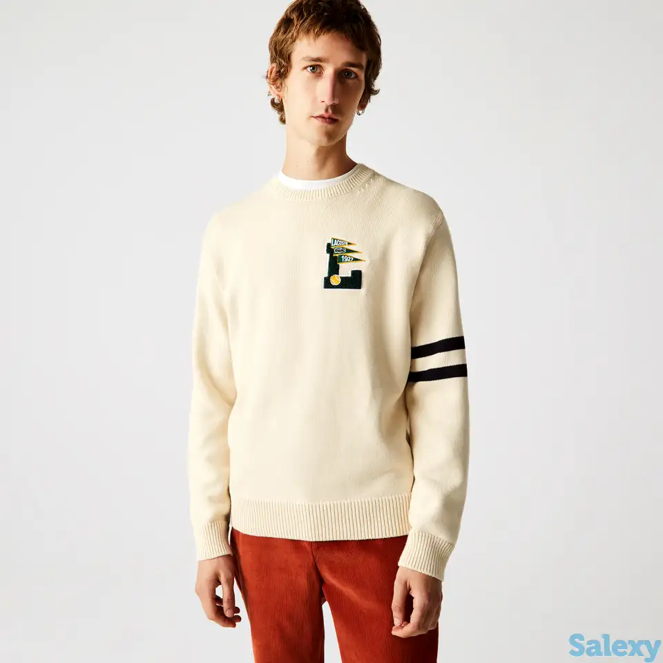 Мужской свитер lacoste  из смеси шерсти и хлопка, фотография 1