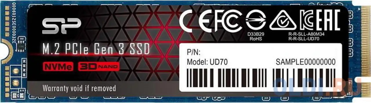Ssd накопитель silicon power ud70 500 gb pci-e 3.0 x4, фотография 1