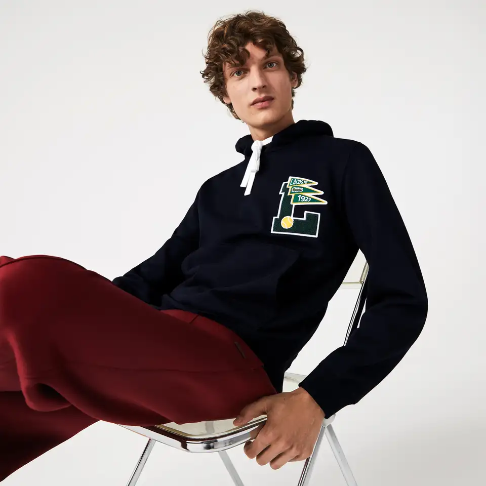Мужская толстовка lacoste badge из хлопкового флиса, фотография 1