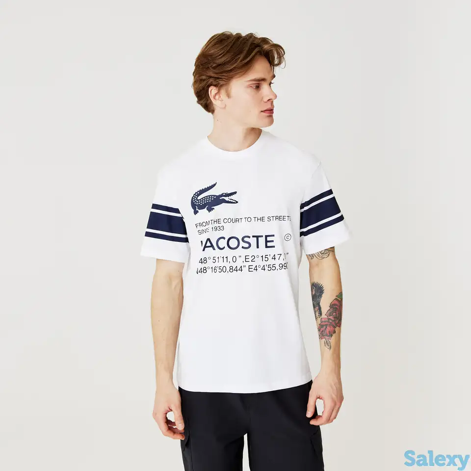 Футболка lacoste свободной посадки unisex, фотография 1