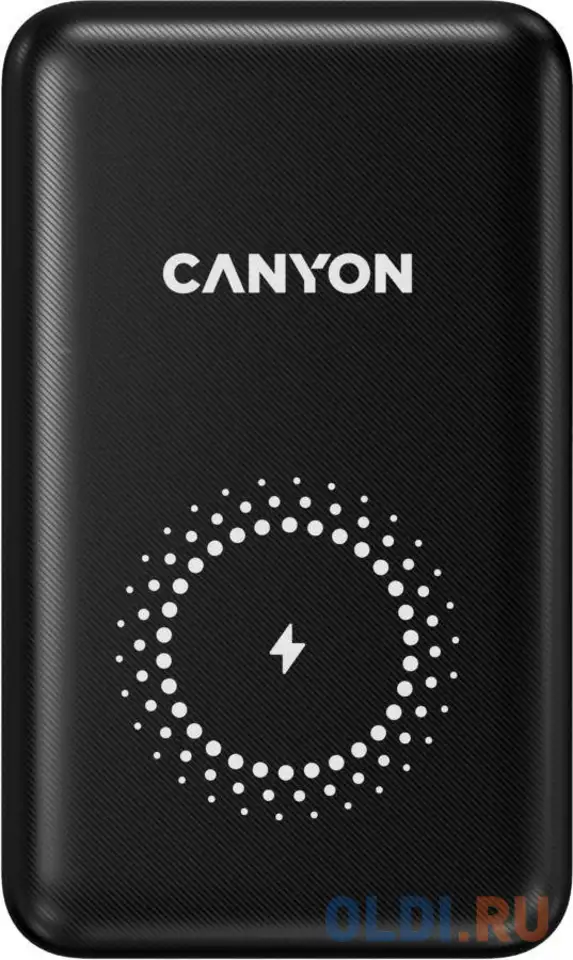 Внешний аккумулятор power bank 10000 мач canyon cns-cpb1001b черный, фотография 1