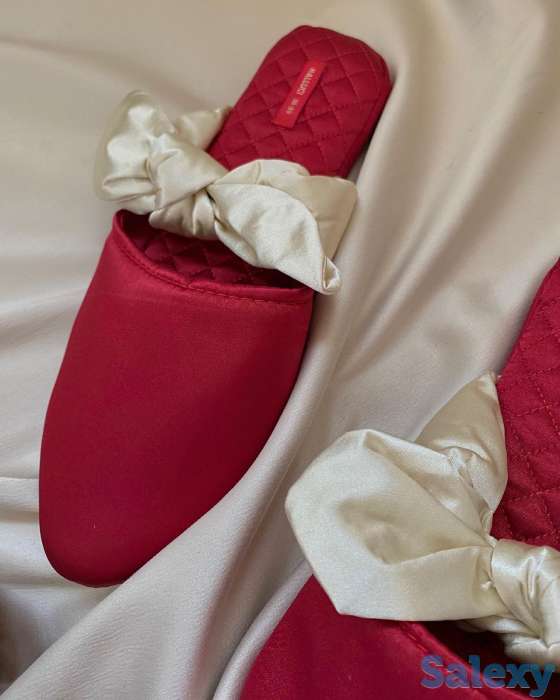 Тапочки атласные, мягкие из плюша, фотография 5