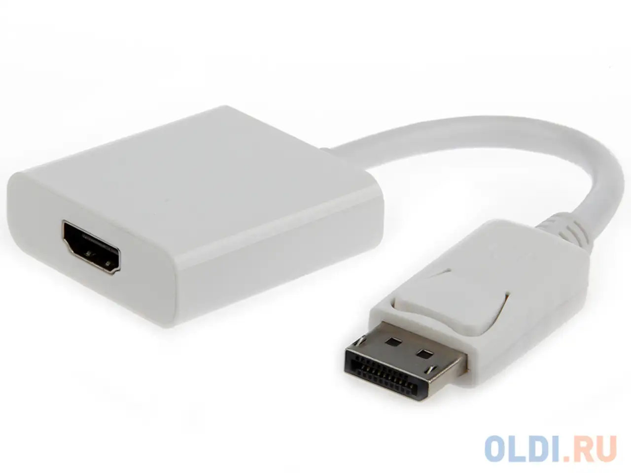 Переходник displayport - hdmi m-f белый gembird a-dpm-hdmif-002-w, фотография 1
