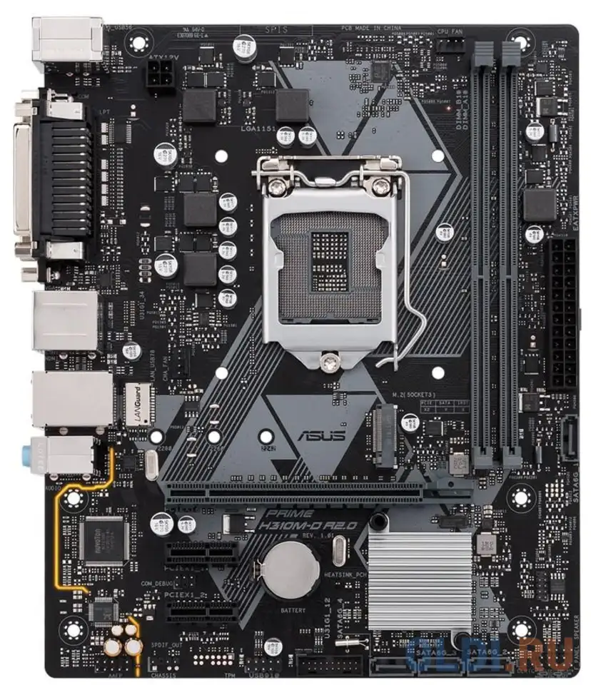 Материнская плата asus prime h310m-d r2.0 90mb0yz0-m0eay0, фотография 1