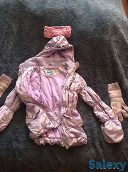 Куртка на 9-12 лет , в подарок перчатки и повязка, фотография 1