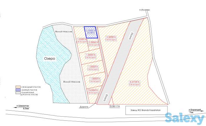 Участки под производство Даму- Аксенгир, п Исаево, фотография 3
