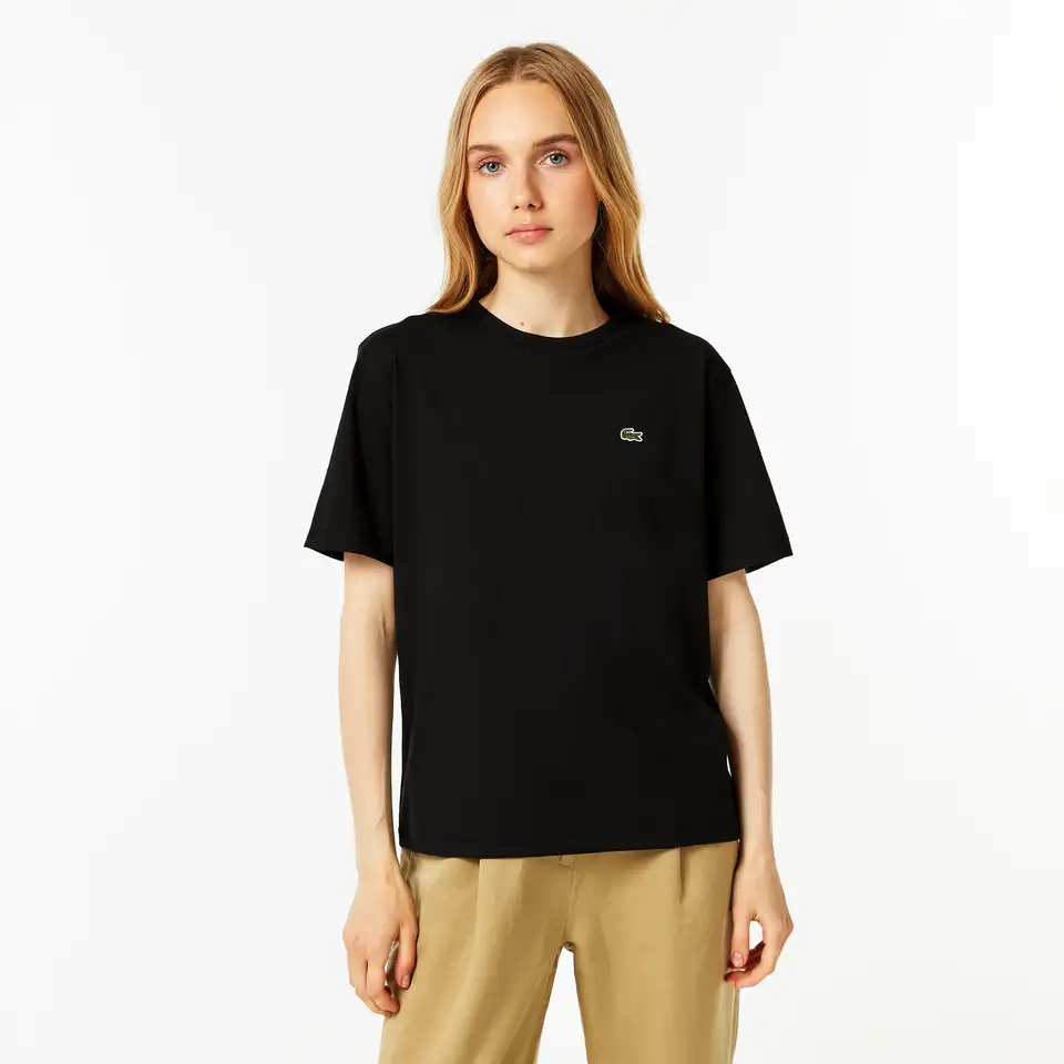 Женская футболка lacoste из хлопка премиум качества, фотография 1