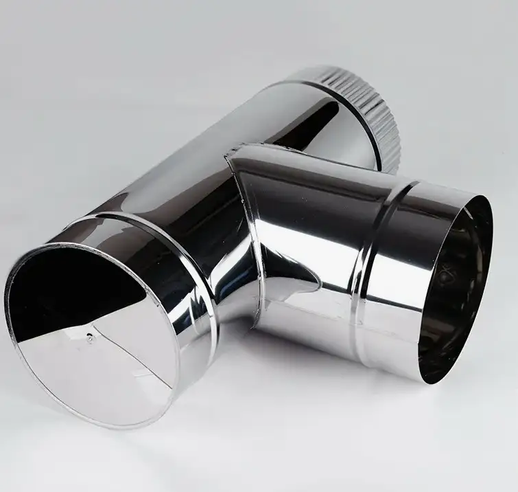 Дымоход тройник 150 мм, s 0,5-1 мм, Марка: AISI 430; AISI 316, фотография 1