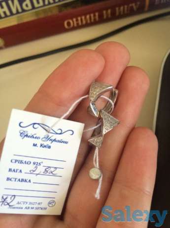 Серебряные серьги, фотография 1