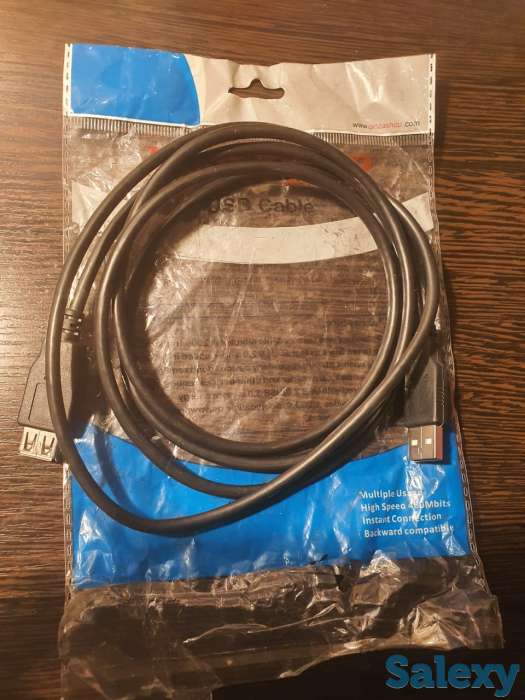 Кабель шнур USB удлинитель, 2.0, 30V, 2 метра, фотография 3