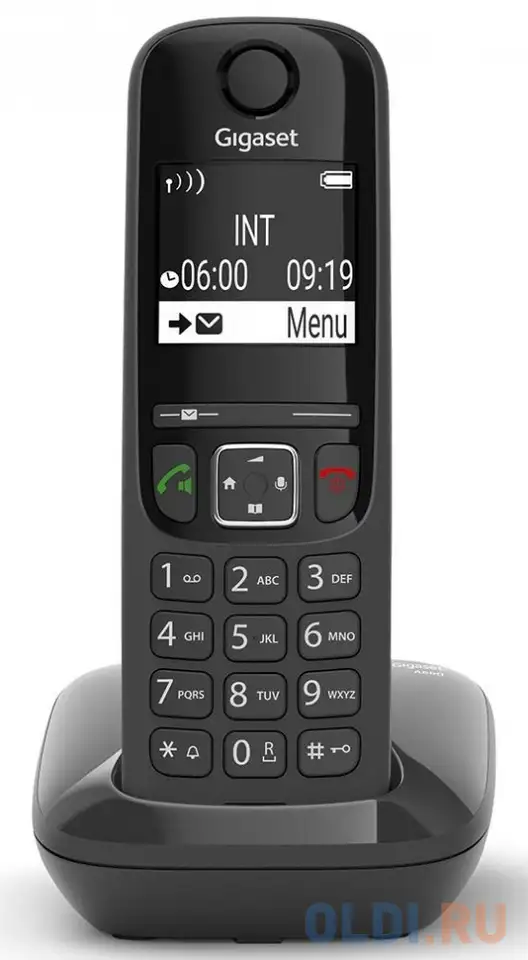 Р/телефон dect gigaset as690 duo rus черный (труб. в компл.:2шт) аон, фотография 1