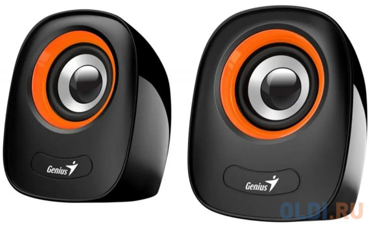 Pc speakers genius sp-q160,orange,usb, 2.0, power output 6w, connection type: usb,, фотография 1