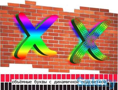 Объёмные буквы с динамичной подсветкой (изготовление, монтаж)., фотография 3