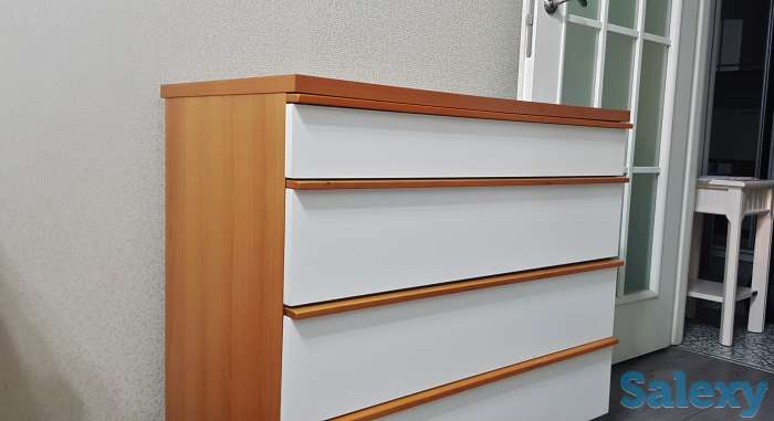 Продам тумбу с выдвижными ящиками, функциональная, цвет белый + бук в отличном состоянии, фотография 2