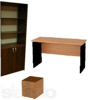 Офисная мебель  - стол, тумба, шкаф, фотография 1