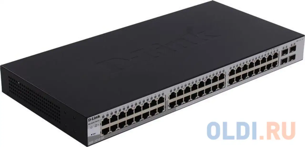 Коммутатор d-link des-1210-52/c1a управляемый 48 портов 10/100mbps  2x combo gblan/sfp, фотография 1