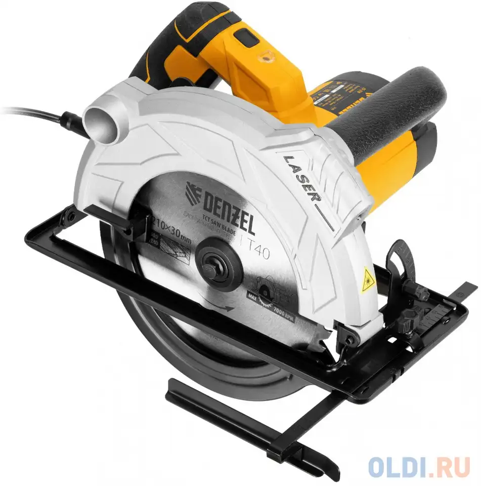 Пила циркулярная cs-210, 1800 вт, 210 мм// denzel, фотография 1