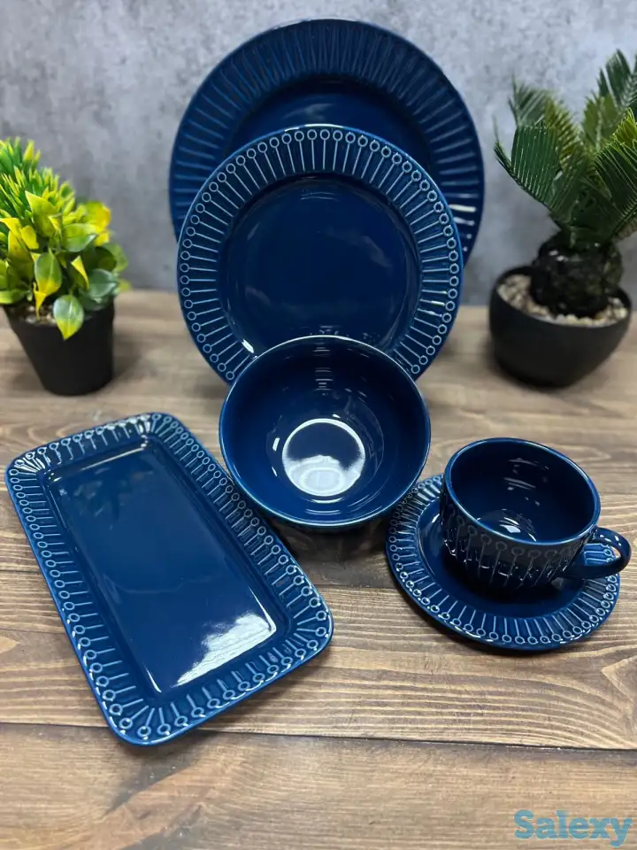 Синий столовый сервиз Vassila, фотография 3