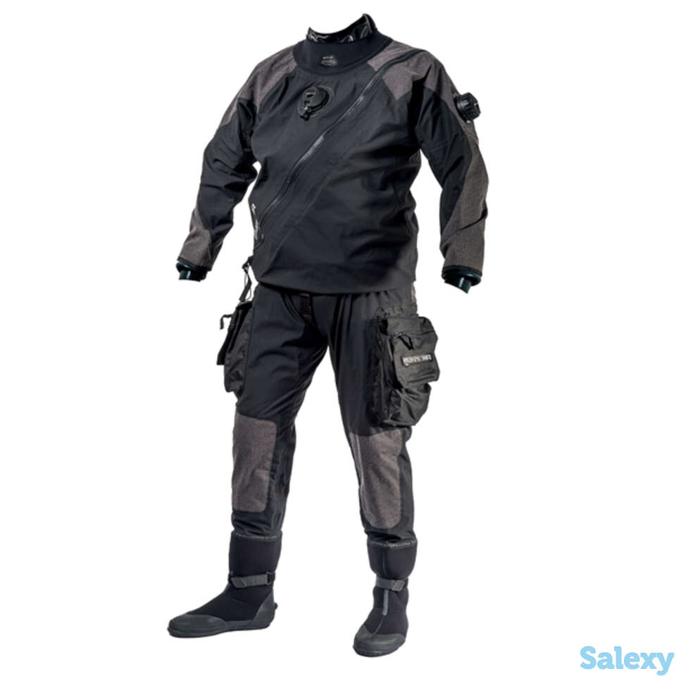 Сухой гидрокостюм mares xr1 kevlar silicon-st, диагональная молния, биламинатный, фотография 1