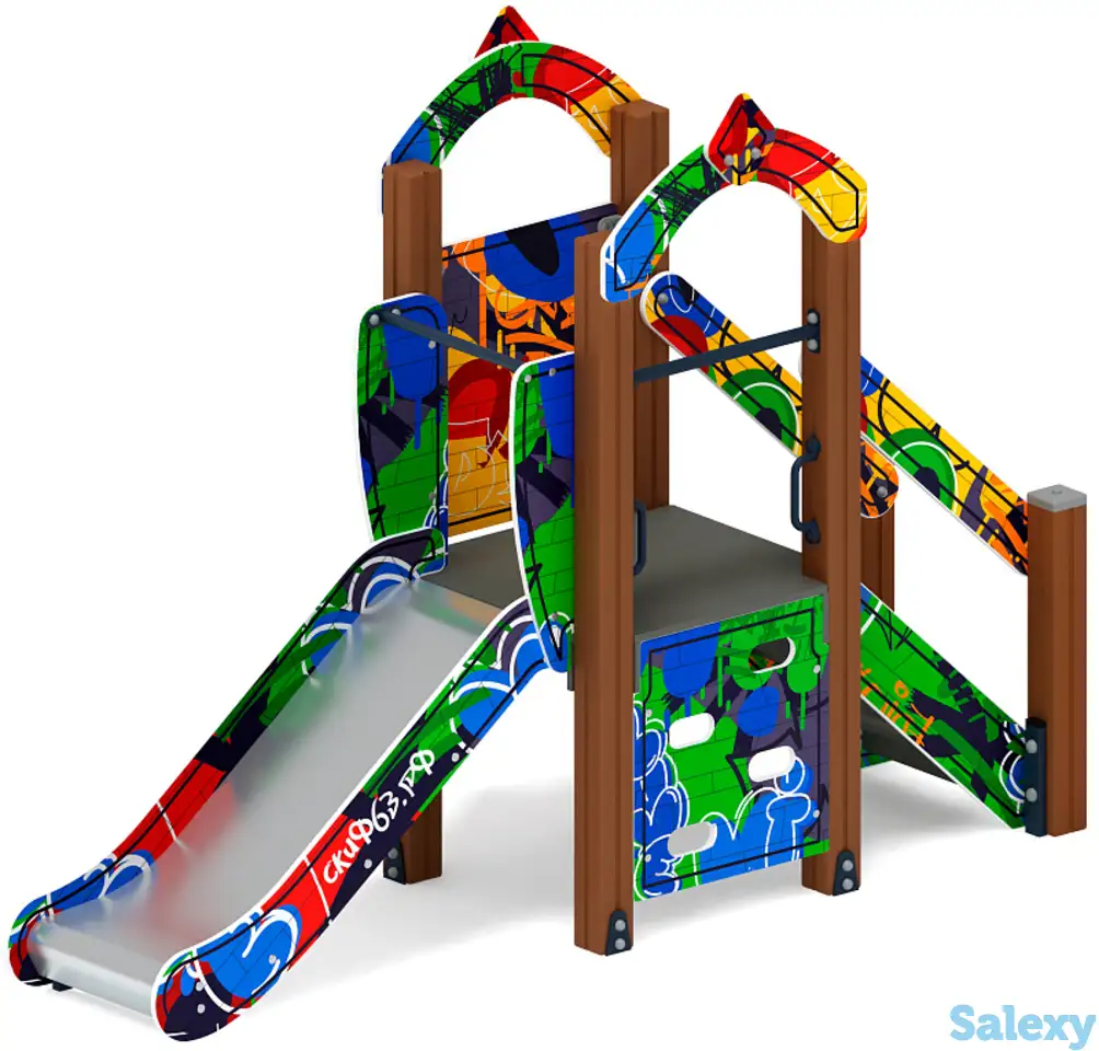 Горка малыш (граффити) - ио 41.01.01-03 - н=750, фотография 1