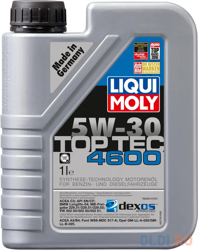 Нс-синтетическое моторное масло liquimoly top tec 4600 5w30 1 л 8032, фотография 1