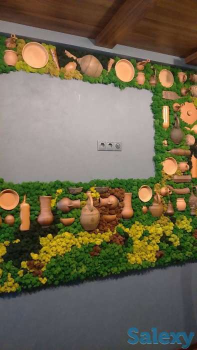 Искусственное озеленение/фитостена/искусственные цветы/мох, фотография 2