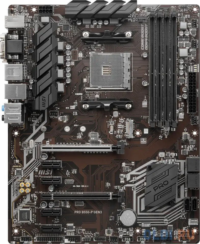Материнская плата msi pro b550-p gen3 soc-am4 amd b550 4xddr4 atx, фотография 1