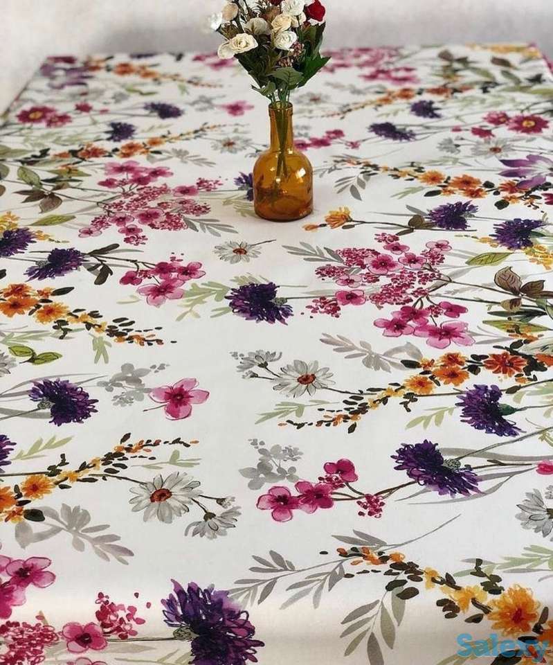 Итальянская скатерть с тефлоновым покрытием Цветущий летний луг, фотография 1