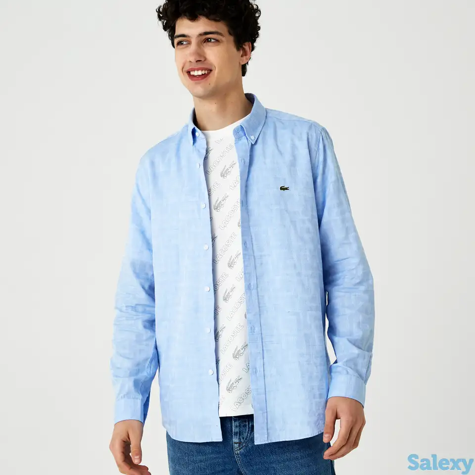 Мужская рубашка lacoste slim fit, фотография 1