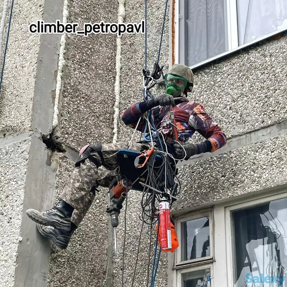 Высотные работы,альпинисты,верхолазы,утепление квартир,домов,чистка крыш от снега, надели,высотный клининг., фотография 1