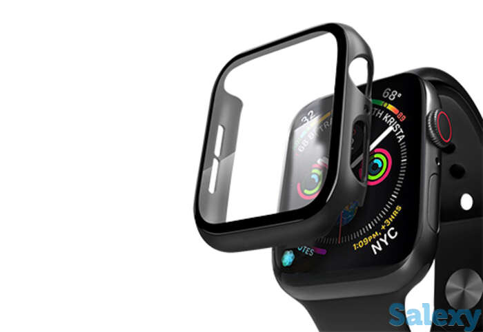 Кейс со стеклом deppa для apple watch 4/5/6/se/6/se series, 40 мм (47112). черный, фотография 1