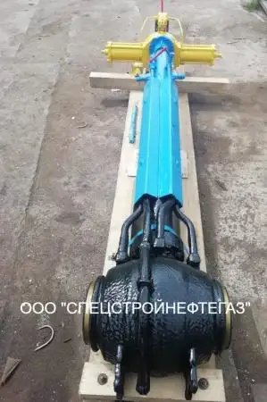 Кран шаровый DN200 PN8 подземный с пневмогидроприводом, фотография 1