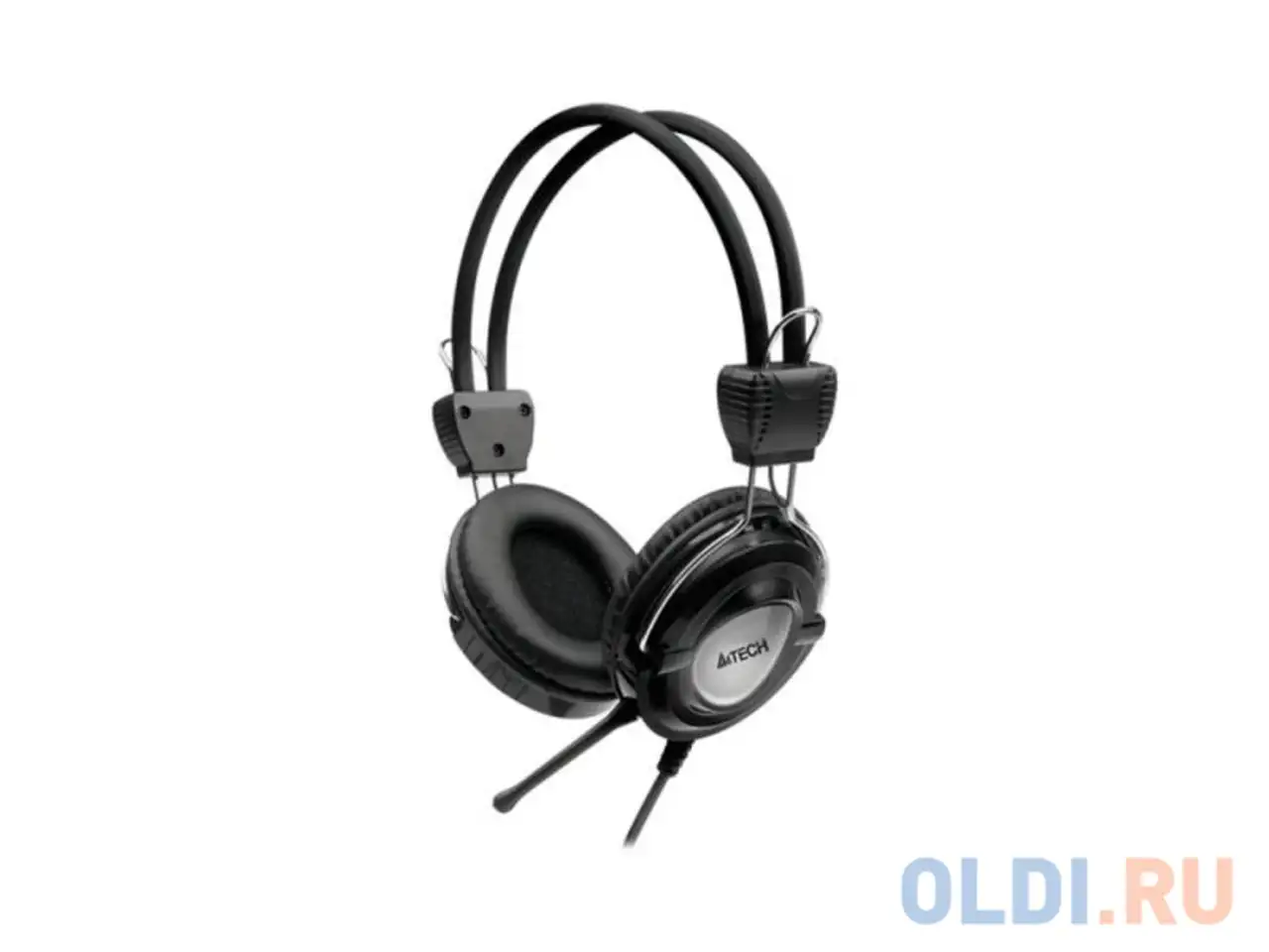 Гарнитура  a4tech hs-19-1 серебристый/черный 2м мониторы (hs-19-1), фотография 1