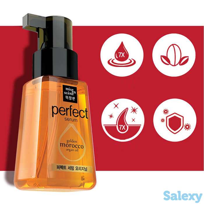 Сыворотка для волос mise-en-scène perfect serum golden morocco argan oil original, фотография 2