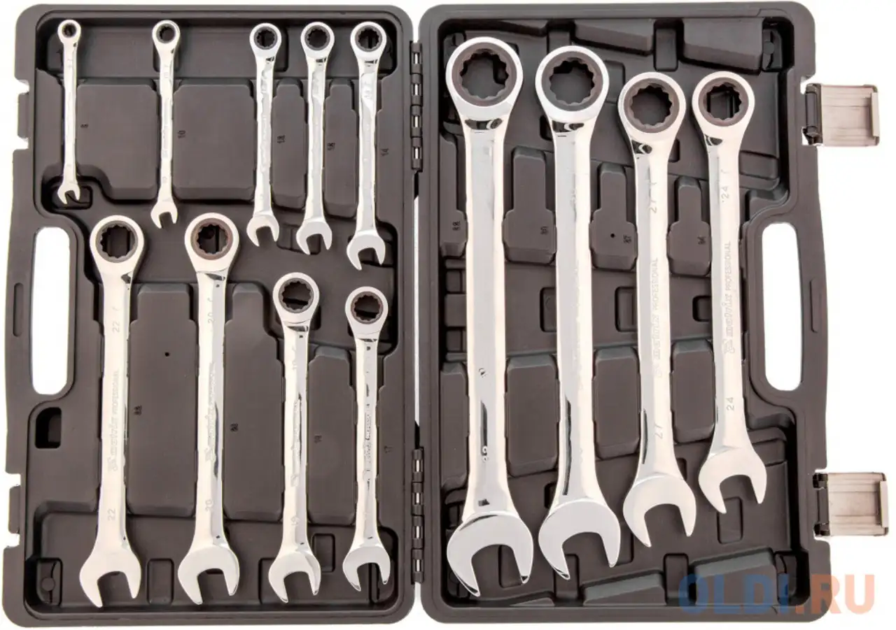 Набор ключей комбинированных, трещоточных 13 шт.// matrix, фотография 1