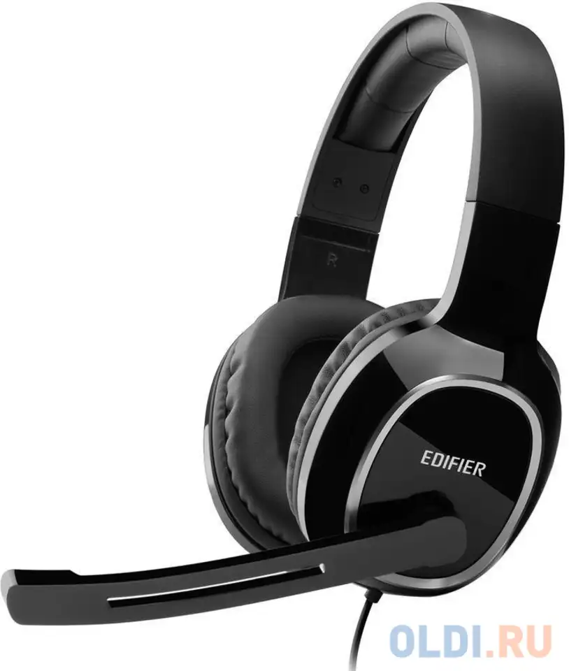 Наушники с микрофоном edifier k815 usb черный 2м мониторные usb оголовье, фотография 1