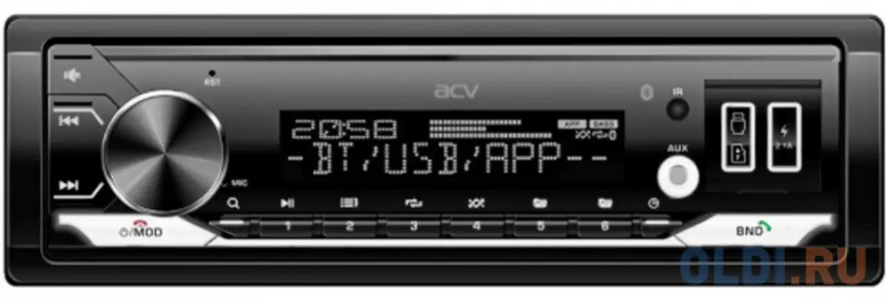 Автомагнитола acv avs-928bw 1din 4x50вт, фотография 1